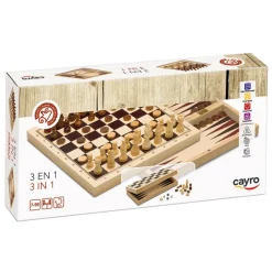 3 en 1: ajedrez, damas y backgammon