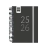 Agenda espiral octavo secundaria 2025-2026 negro día página
