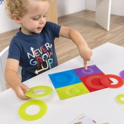 Anillos translúcidas colores y tamaños surtidos 16pzas para mesa de luz