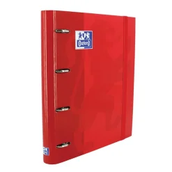 Archivador Europeanbinder A4 4 anillas 25mm. color rojo con recambio de 100 hojas