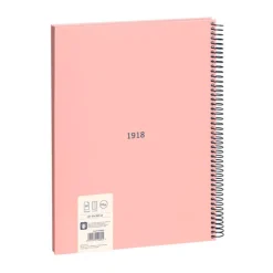 Bloc A4 80 hojas cuadro 5x5mm rosa serie 1918