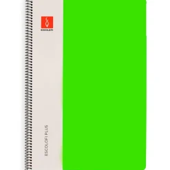 Bloc A4 color verde pauta 3mm. 80 hojas serie Plus