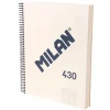 Bloc A4 cuadrícula 5x5 Milan 430 beige 120hojas 95gr tapa dura