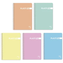 Bloc folio cuadro 4mm. 80 hojas Plastipac pastel