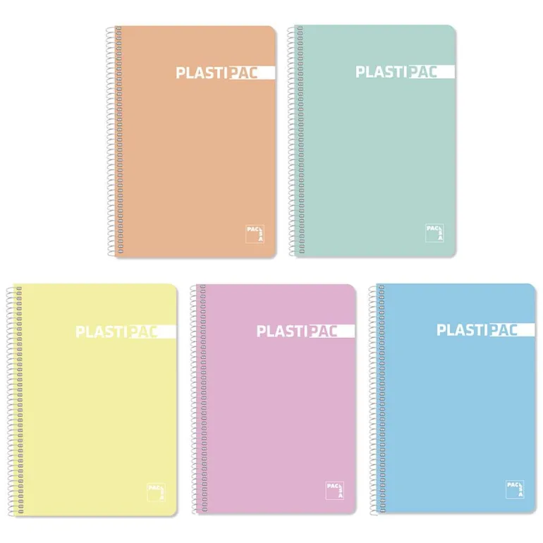 Bloc folio cuadro 4mm. 80 hojas Plastipac pastel