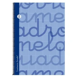 Bloc folio cuadrovía 2,5mm 80 hojas tapa extra dura azul