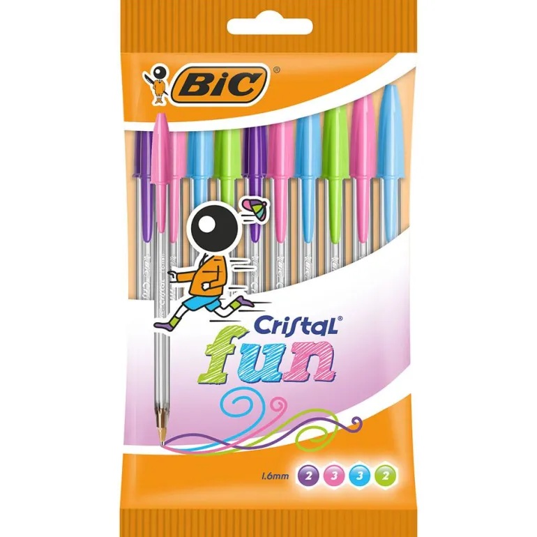 Bolígrafo 10 colores Bic Cristal Fun