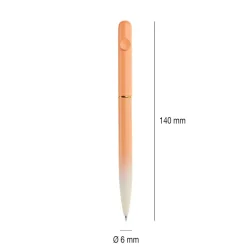 Bolígrafo degradado naranja tinta azul