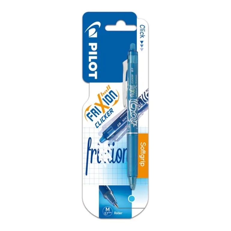 Bolígrafo Frixion Clicker tinta azul clara