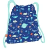 Bolsa saco mundo marino azul 26x34cm