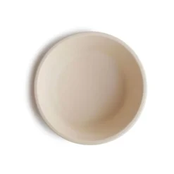 Bowl de silicona con ventosa Mushie blanco hueso