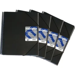 Carpeta A4 40 fundas color negro opaco Maxiplás