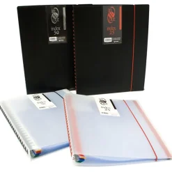 Carpeta A4 50 fundas extraíbles color negro Index
