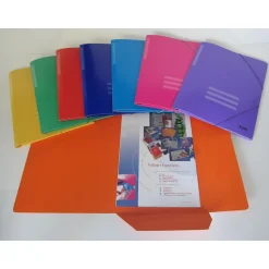 Carpeta folio de cartón rojo con solapas