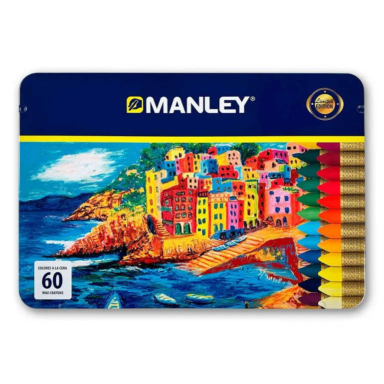Cera Manley 60 colores caja metal Edición Limitada