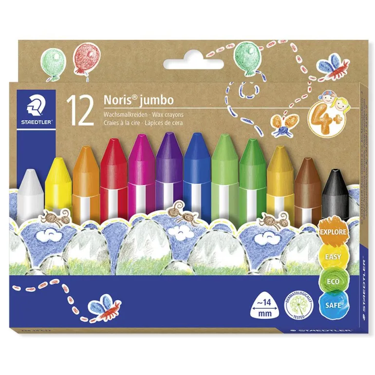 Cera Noris jumbo caja 12 colores