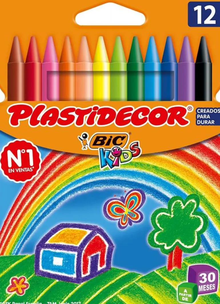 Cera Plastidecor 12 colores