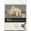 Construcción de madera para ensamblar mamut 3D