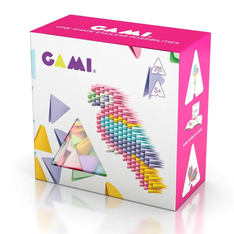 Construcción Gami Pink figuras 3D 250 piezas