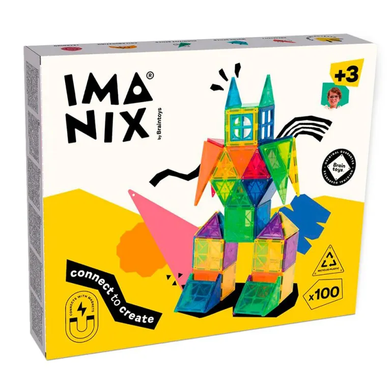 Construcción magnética 100 piezas Imanix