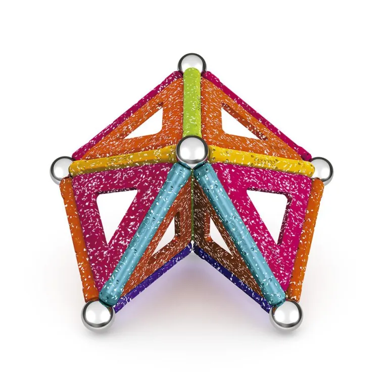 Construcción magnética 35 piezas Geomag glitter recycled