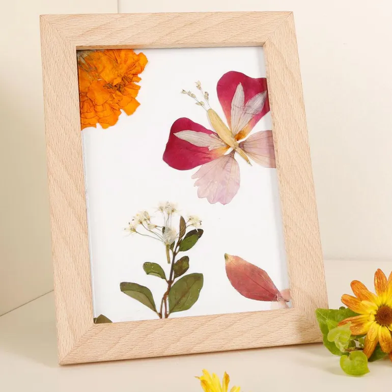 Crea flores prensadas con marco