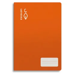 Cuaderno cuarto color naranja pauta Montessori 5mm 32 hojas