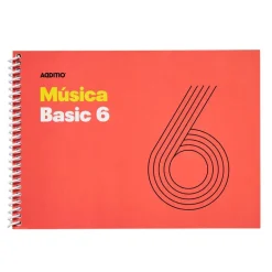Cuaderno de música Additio Basic 6 pentagramas.