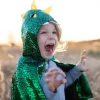 Disfraz capa dragón verde metalizado 2-3 años