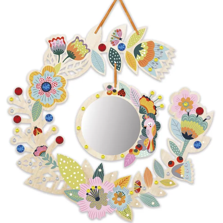 DIY colgador para joyas flores madera
