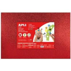 Goma Eva purpurina color surtido 60x40cm 2mm grosor 5 hojas