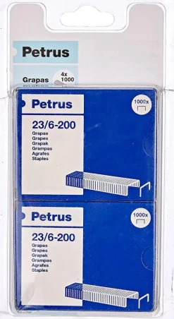 Grapas modelo 23/06 4 cajas Petrus