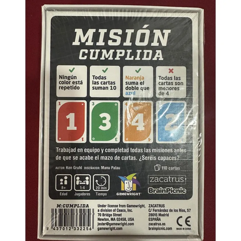 Juego cooperativo Misión cumplida