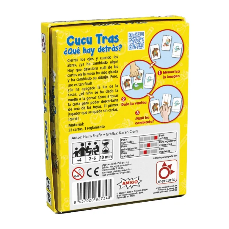 Juego de cartas Cucu Tras ¿Qué hay detrás?