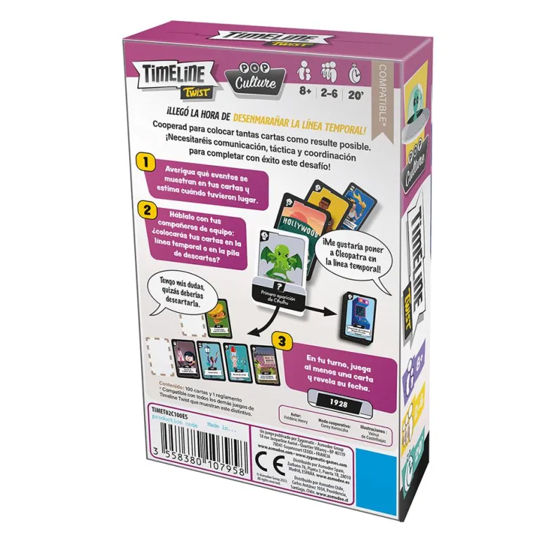 Juego de cartas Timeline Twist Pop Culture