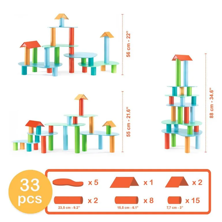 Juego de construcción Tubulo 33 piezas