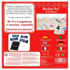 Juego de mesa Rummy Pro caja de metal