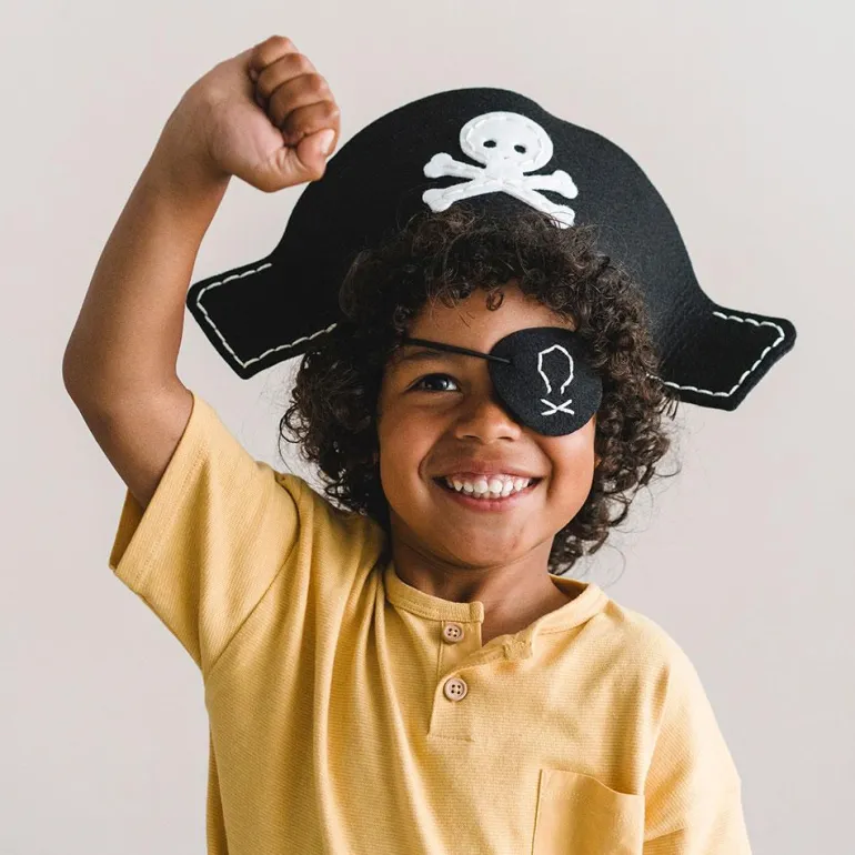 Kit costura DIY sombrero y parche pirata