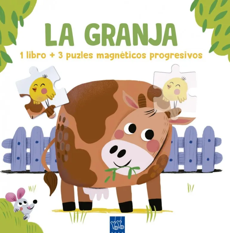 Lee y juega con puzles magnéticos. La granja
