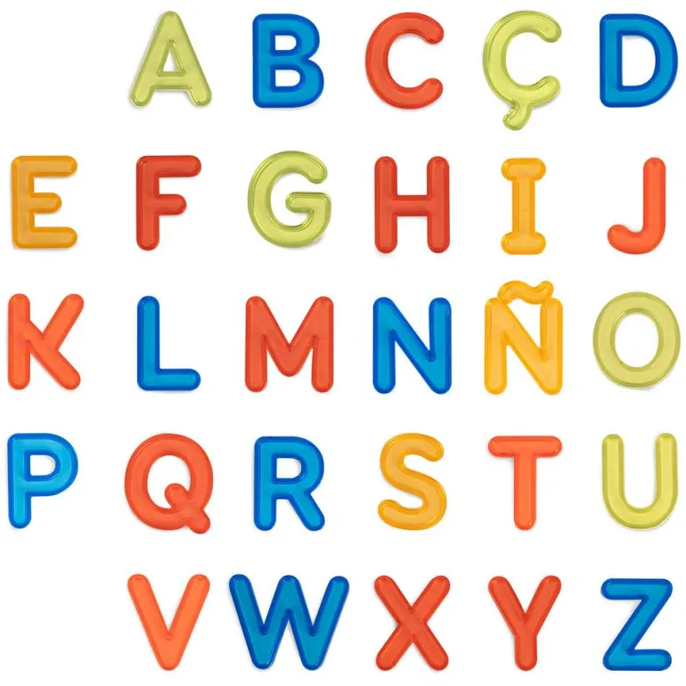 Letras mayúsculas translúcidas 76pzas para mesa luz