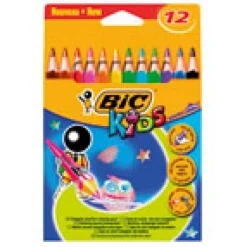 Lápiz color triangular 12 colores Bic Kids