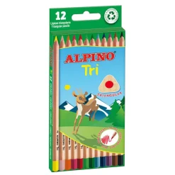 Lápiz color triangular 12 colores Tri Alpino