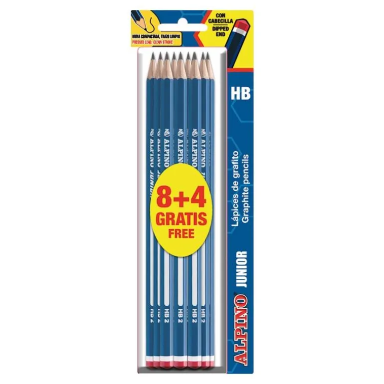 Lápiz Junior 8 más 4 gratis