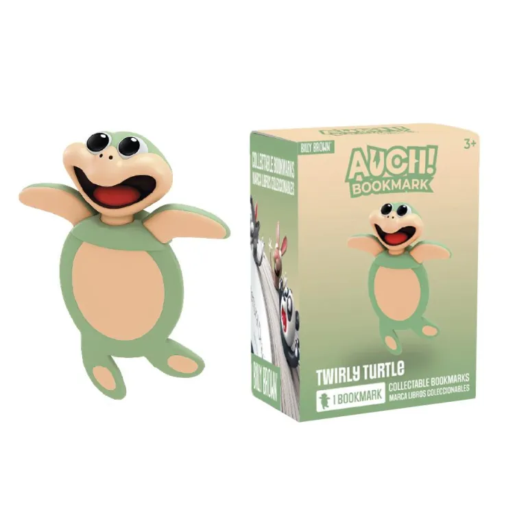 Marcapáginas 3D tortuga Twirly Turtle. AuchBookmark