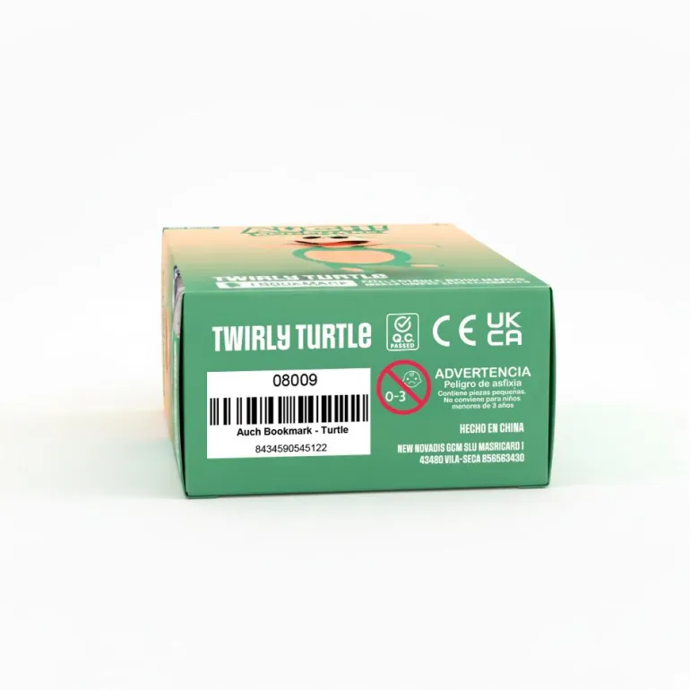 Marcapáginas 3D tortuga Twirly Turtle. AuchBookmark