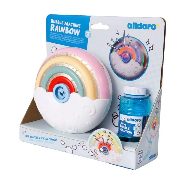 Máquina de pompas Rainbow con botella de 100ml.