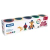 Pasta de modelar con purpurina 5 colores