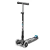 Patinete maxi Micro deluxe plegable Led gris vulcano