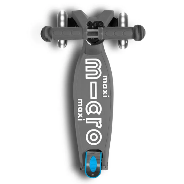 Patinete maxi Micro deluxe plegable Led gris vulcano