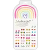 Pendientes adhesivos arco iris love - 30 pares